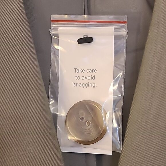 Top Shop Double Breasted Relaxed Fit Blazer Khaki Olive Sage Green Size US 6P - Picture 9 of 9